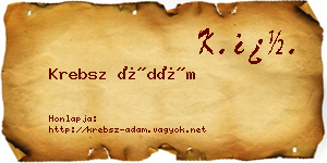 Krebsz Ádám névjegykártya