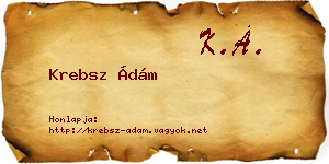 Krebsz Ádám névjegykártya