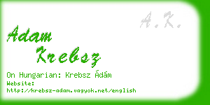 adam krebsz business card